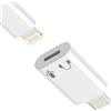 HOYULLI Adattatore jack per cuffie Lightning a USB C per iPhone 17, 16, 15 Pro Max, compatibile con Samsung S25 per Apple, iPad, cavo audio femmina a microfono, DAC, cuffie Lightning Lightning, schede di