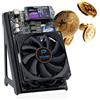 POWER MINING NerdQaxe++ Silent Bitcoin Miner - 4.8 TH/s @ 72 W | 4 x chip BM1370 | Raffreddamento a basso rumore | Wi-Fi e LAN 2.4G | AxeOS Open Source | Include alimentatore e supporto in metallo