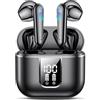 EUQQ Cuffie Bluetooth 60 Ore,Auricolari Bluetooth,Cuffie Wireless con 4 ENC Cancellazione Rumore Mic,Cuffie in Ear HiFi Stereo Cuffiette Bluetooth con LED Display, IP7 Impermeabili per iOS/Android