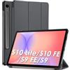 WD&CD Custodia Compatibile per Samsung Galaxy Tab S10 FE / S9 FE 10.9, Ultra Sottile PU leather Smart Pelle Cover con la Funzione Compatibile per Samsung Galaxy Tab S10 FE / S9 FE 10.9, Grigio