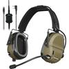 Retevis EH080K Cuffie Tattiche, Cuffie da Caccia con Cancellazione Elettronica del Rumore, Cuffie Wireless per Walkie Talkie, Comode, Compatibili con RT24, RT27, H777, RA89, RT85, RT86 (1 Pezzo)