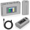 Fantasyo 2400 mAh Batteria con display digitale per DJI Mini 2/4K/2 SE/SE, 7,7 V Alta capacità, 31 minuti di autonomia, include stazione di ricarica bidirezionale (2 batterie + caricabatterie)