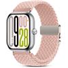RUIMAYA Cinturini per Smartwatch Compatibile con Xiaomi Redmi Watch 6/5/4, Cinturino per Orologio in Nylon Intrecciato Compatibili con Xiaomi Smart Band 10 Pro/9 Pro/8 Pro, Rosa