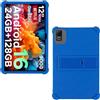 AKNICI Custodia Silicone per DOOGEE U12 Tablet 12 Pollici, Protettiva Cover con Supporto Integrato per DOOGEE T36/ TECLAST T60AI/ Blackview Mega2 Tablet 12 Pollici, Blu