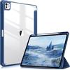 FINTIE Cover per iPad Pro 13 Pollici (M5 2025 / M4 2024) con Portapenna | Sottile Leggero Trasparente Custodia Posteriore con Bordo in TPU Morbido, Navy