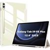 ProCase Custodia per Samsung Galaxy Tab S9 FE Plus 12.4 Pollici 2023[SM-X610/SM-X616B] con Portapenna, Smart Cover per Galaxy Tab S9 FE+ Plus Ultra Sottile Leggero -Beige