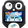 SIXWIN 4+64G Android 15 Autoradio per Nissan Micra 2010-2017 con Wireless CarPlay/Android/Mirror Link, 9 HD TouchScreen Schermo Navigatore con WiFi GPS Bluetooth FM RDS Radio +Telecamera