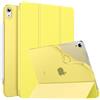 MoKo Cover per iPad Air 11 Pollici (M4/M3/M2 2026/2025/2024), Giallo Limone | iPad Cover in TPU e Pelle PU Semi-Trasparente Sostegno Supporto Sottile con Morbido TPU Cover con Auto Svegliati/Sonno