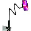 Generic Supporto per telefono a collo d'oca, Supporto universale a clip lazy, Supporto flessibile a braccio lungo a mani libere, Supporto flessibile a collo d'oca a braccio lungo