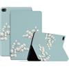 Generico DayQiQiPu Caso per Huawei MediaPad M5 Lite 10,1 Pollici BAH2-W19/BAH2-L09 Ultrasottile con Motivo di Serie di Fiori in Pelle PU Flip con Custodia Protettiva per Auto Sveglia/Sonno,04