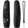 Hi Color Custodia in silicone per telecomando LG AN-MR600 LG AN-MR650 AN-MR20GA AN-MR19BA, custodia protettiva in silicone antiurto antiscivolo per telecomando LG Smart TV (nero)