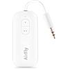 Twelve South AirFly Duo: trasmettitore wireless con condivisione audio per un massimo di 2 AirPods/cuffie wireless a qualsiasi jack audio per l'uso su aerei, barche o in palestra, casa, auto