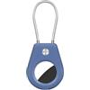 AXFEE Portachiavi AirTag, Custodia per AirTag con Filo-Blu | Localizzatore di Chiavi Portatile, Supporto per Cover Protettiva per Tracker per AirTag, per Zaini e Animali Domestici