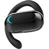 DOMIKIT Clip auricolare Bluetooth 5.2 senza fili - 75 mAh, 15 ore di ascolto, ricarica USB-C, clip orecchio aperto, confortevole, ideale per telelavoro e sport. (Nero)