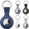 Meliya AirTag Portachiavi - Set di 5 Custodie in Silicone Con Portachiavi per Apple AirTag - Cover Protettiva per Tracker per Zaini e Animali Domestici