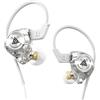 Ttbesmi QKZ AK3 - Cuffie intrauricolari portatili da 3,5 mm, con cavo, per videogiochi, IEM, stereo HiFi, bianco freddo, trasparenti, IEM, per cantanti e musicisti con microfono
