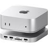 Hagibis Hub e Supporto per Mac mini M4 con alloggiamento SSD, docking station USB-C 3 in 1 con case SSD M.2 NVMe, USB 3.2 Gen2 10 Gbps, SD 4.0, TF 4.0, alimentazione 5V/2A per M4 Pro (MC60)