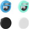 PEUTIER 4 Pezzi Supporto per Bambini Nascosto, Custodia in Silicone con Spille da Balia Compatibile con Apple Air Tag per Bambini e Adulti All'Interno dei Vestiti (Nero, Bianco, Verde, Azzurro)