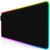 TITANWOLF - RGB Tappetino per Mouse da Gioco XXL - 800x300mm - 11 LED Colori e Effetti di Luce - Precisione e velocità - Lato Inferiore gommato - Lavabile