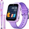 OKYUK T45 smartwatch per bambini, 4G GPS Tracker, orologio da polso per ragazzi con video Phone Call, messaggi, modalità scuola, funzione SOS, fotocamera e contapassi (viola)