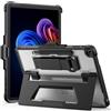 Gerutek Cover per Microsoft Surface Pro 12 Pollici 2025, Nero/Trasparente | Custodia Robusta antiurto con [Supporto e Cinghia da Polso][Tastiera Installabile]