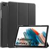 Kepuch Custer Cover per Samsung Galaxy Tab A9 8.7 X115 X110,A11 X130 X135F X135N 2025,PU-Pelle Case Custodia - Nero