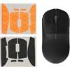 kwmobile Nastro Antiscivolo per Mouse da Gioco Compatibile con Logitech G Pro Wireless 1 Griptape - Facile da Applicare e Sottile - 0,5 mm - nero/arancione