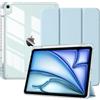 TiMOVO Cover per iPad Air 11 M4/M3/M2, Air 5a/4a Gen, Cielo Blu | Con Portapenne, Custodia Protettiva Sottile con Supporto Trifold, Scocca Posteriore Trasparente, Auto Sveglia/Sonno