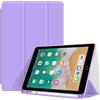 EspZanthic Custodia per iPad 9,7 Pollici (6a/5a Generazione, 2018/2017) con Portapenne, Cover Tablet Antiurto Sottile con Retro in Morbido TPU con Auto Svegliati/Sonno, Viola Taro