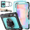 SEYMAC stock Custodia per Samsung Galaxy Tab S10 Lite/ S10 FE 2025/ S9 FE 10.9''/ S9 11'' 2023, Custodia Antiurto con Proteggi Schermo/Porta Penna/Cinturino da Polso Girevole 360 e Supporto, Blu cielo