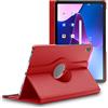 ebestStar - Cover per Lenovo Tab M10 Plus 10.6 (Gen 3), Custodia Protezione Rotazione 360, Pelle PU, Rosso