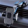 Generic Supporto universale per telefono da auto, regolabile a 360°, per cruscotto e bocchetta di ventilazione, con forte ventosa, per tutti gli smartphone