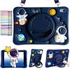 A-BEAUTY Custodia Compatibile con iPad (A16) 11a/10a Generazione (2025/2022), Cover Astronauta 3D Carino con Supporto per Impugnatura Rotante a 360°, Tracolla