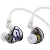 Linsoul KZ ZSN PRO 2 in-Ear Monitor, IEM con Driver Ibrido da 1BA+1DD, Cuffie Cablate, Cavo 2Pin da Incasso Placcato Argento Staccabile per Audiofili(Senza microfono, Nero)