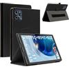 CONAPIKA Cover per TABWEE W90/TABWEE T90, Ultra Sottile Folio Magnetico Custodia Protettiva in PU Pelle Cover Multi-Angolo Regolabili Supporto Caso con Porta Penna e Cinturino da Polso,Nero