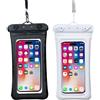Generic [Confezione da 2] Custodia impermeabile per cellulare, custodia impermeabile per iPhone 16 15 14 13 12 Pro Max e Galaxy S24 S23 S22 IPX8 custodia sportiva all'aperto (nero, bianco)