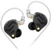 KINBOOFI KZ ZS12 PRO X Cuffie IEM con monitor in-ear, auricolari da gioco con cavo ibrido 1DD+5BA, auricolari KZ Earbuds, migliori in-ear con cavo 2PIN per audiofili (nero, senza microfono)