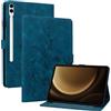Rosbtib Custodia Samsung Galaxy Tab S10 Plus/ S9 Plus/ S9 FE Plus 12,4 Pollici, Folio Pieghevole Cover con Slot per schede Chiusura Magnetica Cover Galaxy Tab S10+/ S9+/ S9 FE+, Gigli azzurri