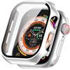 Generic Custodia per Apple Watch 11, 42 mm, 46 mm, in vetro temperato, rigido, ultra sottile, per Apple Watch 11 (argento, 46 mm)