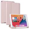 Generic Custodia per iPad da 10,2 pollici 2021/2020/2019, compatibile con 9ª/8ª/7ª generazione, supporto per penne, parte posteriore in TPU morbida, custodia con funzione di accensione e spegnimento