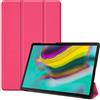 SATURCASE Custodia per Samsung Galaxy Tab S5e 10,5 SM-T720 T725, Custodia protettiva pieghevole in ecopelle PU con supporto e funzione di spegnimento/accensione automatica (Rosa)