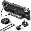 JSAUX 6 in 1 Docking Station con Caricatore da 65W, per Steam Deck OLED | Dock 6 in 1 con HDMI, Ethernet Gigabit, 3 porte USB 3.0 e ricarica da 65W - HB0603