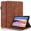 Succtop Cover Huawei Mediapad T5-10 Custodia in Pelle PU Flip Funzione Stand con Coperchio per Penna Cover Portafoglio Slot per Card Custodia Tablet per Huawei Mediapad T5 10.1 Pollici 2018 Marrone