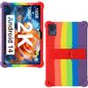 AKNICI Custodia Silicone per DOOGEE T20S / DOOGEE T20 Tablet 10.4 Pollici, Protettiva Cover con Supporto Integrato per DOOGEE T20S / DOOGEE T20 Tablet 10.4 Pollici, Arcobaleno