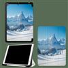 UOMSKTY Custodia per iPad 10,2 Pollici, 2021/2020/2019, 9/8/7 Generazione, Ultra Sottile Leggero Smart Cover Tri-fold Supporto Cover Auto Svegliati/Sonno Montagna Di Neve Montagne Invernali-Blu