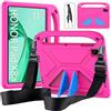 RollinCase Custodia per HONOR Pad X8a / X8b 11 Pollici, Magenta | Leggera Antiurto Cover per Bambini, con Cavalletto e Spallacci