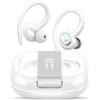 Csasan Cuffie Bluetooth Sport, Auricolari Bluetooth 5.3 con Stereo HiFi, 48 Ore Cuffie Wireless In Ear con 4 ENC Mics, Display a LED, Controllo Touch, IPX7 Impermeabile Cuffiette Bluetooth, Bianco