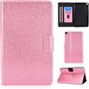 Generico DayQiQiPu Cover per Samsung Galaxy Tab A7 Lite SM-T220/T225/T227 (8,7 Pollici) Leggera Custodia Motivo Glitterato Custodie con Supporto Caso Ribaltabile Portafoglio e Auto Sleep/Wake, Rosa