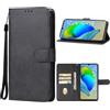 Generico Compatibile con ZTE Blade A72s display 6.74 Custodia COVER stand flip LIBRO gel PORTAFOGLIO Protezione schermo magnetica eco pelle porta carte vano card (NERO)