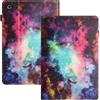 LSPCASA Custodia Protettiva per Huawei Mediapad M5 Lite 10.1 Pollici - Cover in PU+TPU Con Slot per Carte - Cielo Stellato